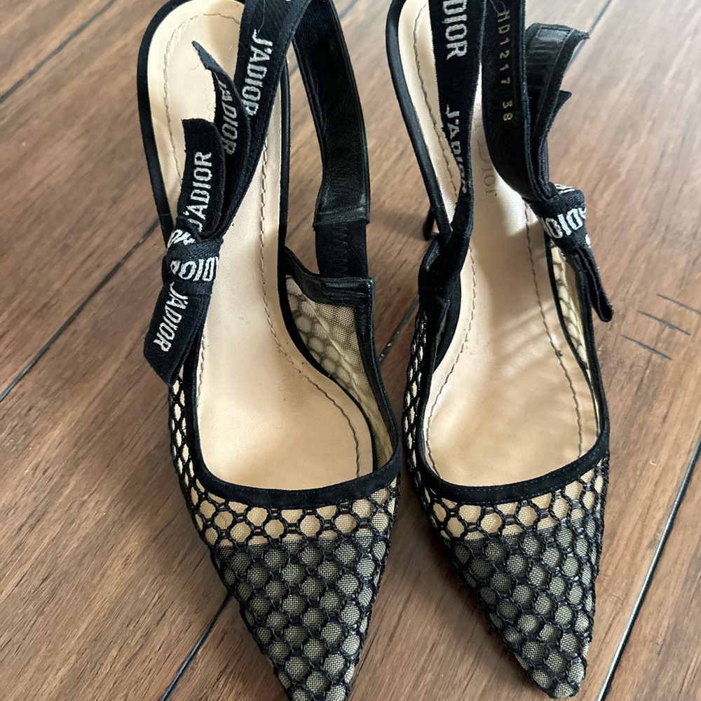 Dior Black Suede And Mesh J'Adior
Slingback Sandals Size 38 - Picture 2 of 7